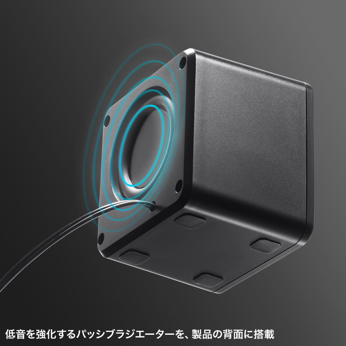 パッシブラジエーターを背面に内蔵