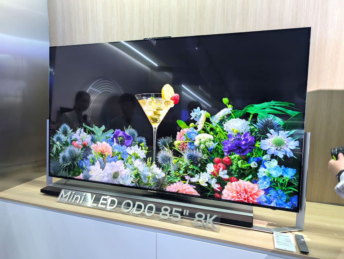 OD Zero技術を採用した85型8Kパネル