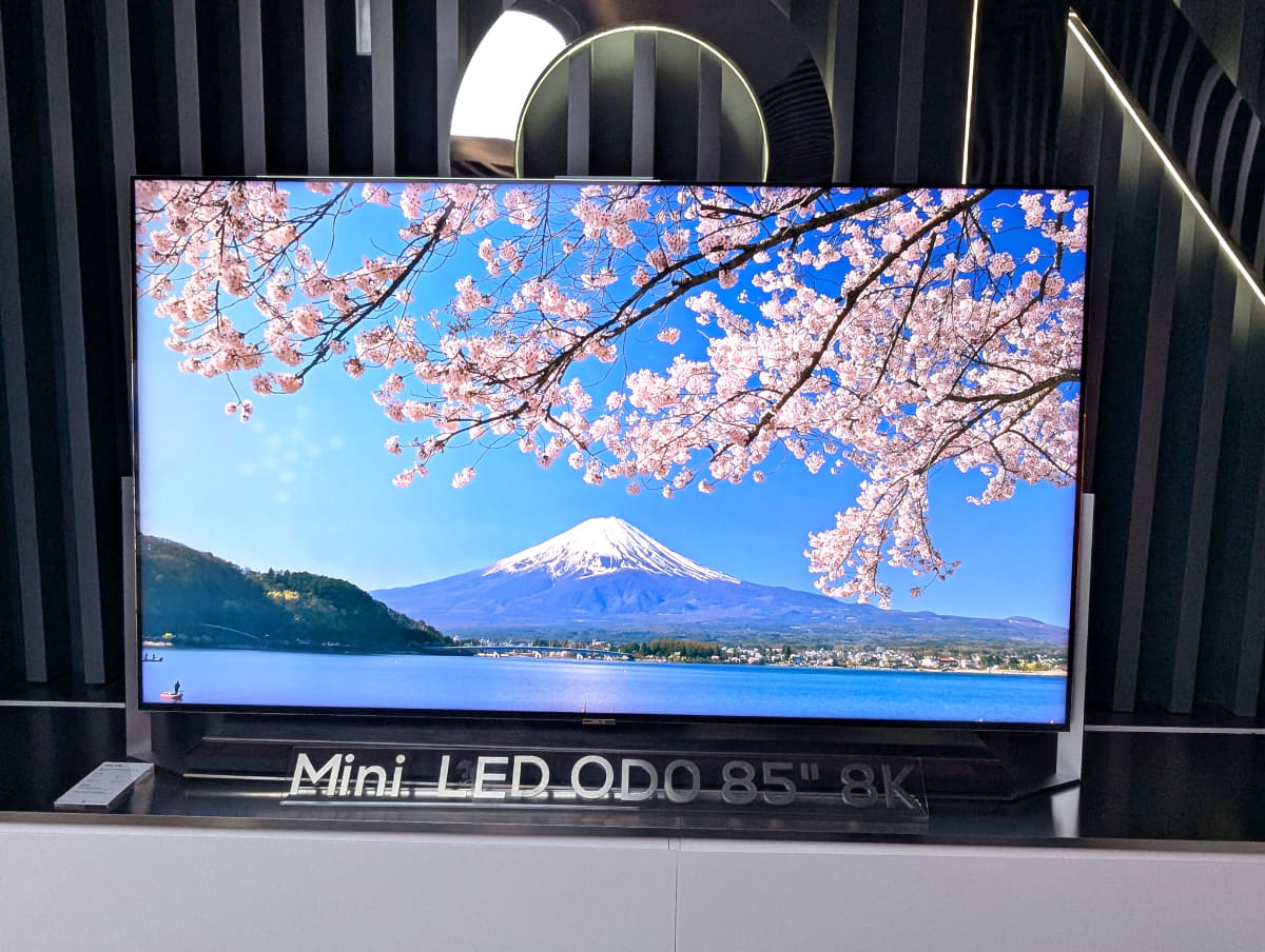 OD Zero技術を採用した85型8Kパネル