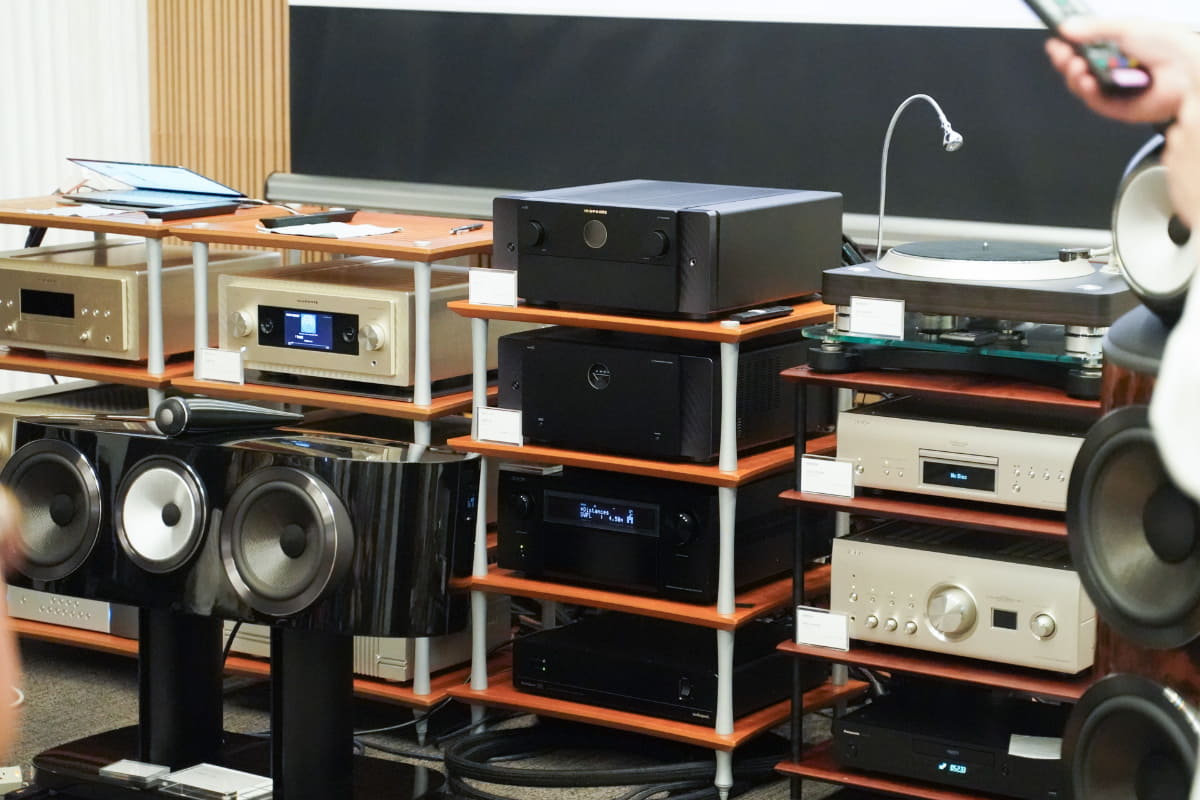 マランツやデノンのハイエンドモデルが勢揃い