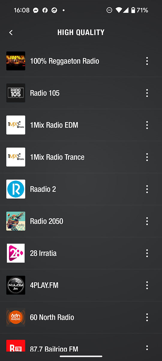 インターネットラジオは大量にプリセットされている
