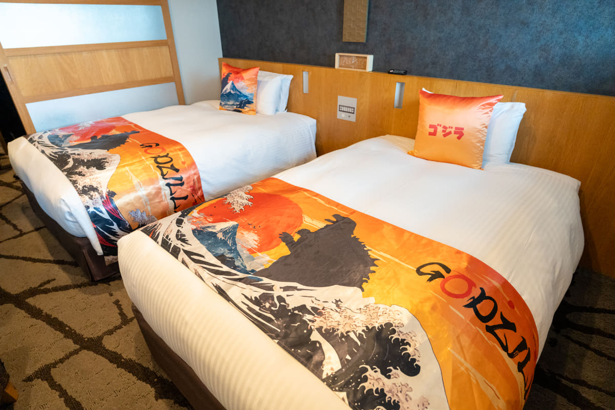 ゴジラフロアは通常の部屋も全てゴジラ仕様