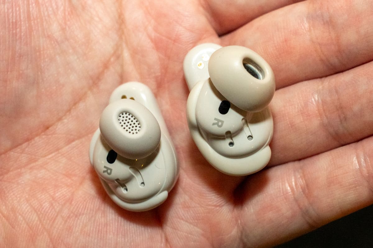 外観での前機種との違いはイヤーピースのメッシュの部分のみ