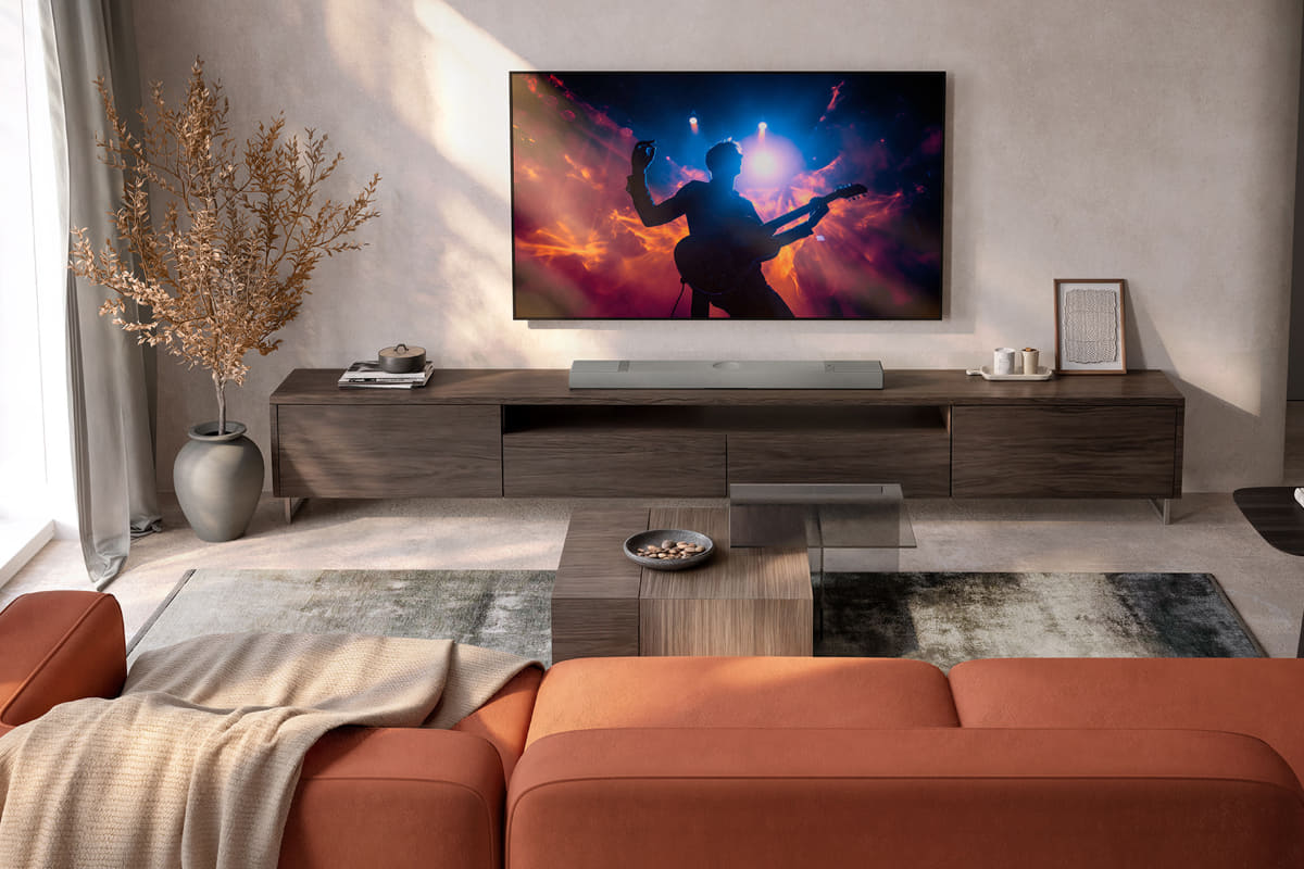 棚置きの使用イメージ。この時は、天面中央のUni-Q MXドライバーは鳴らない