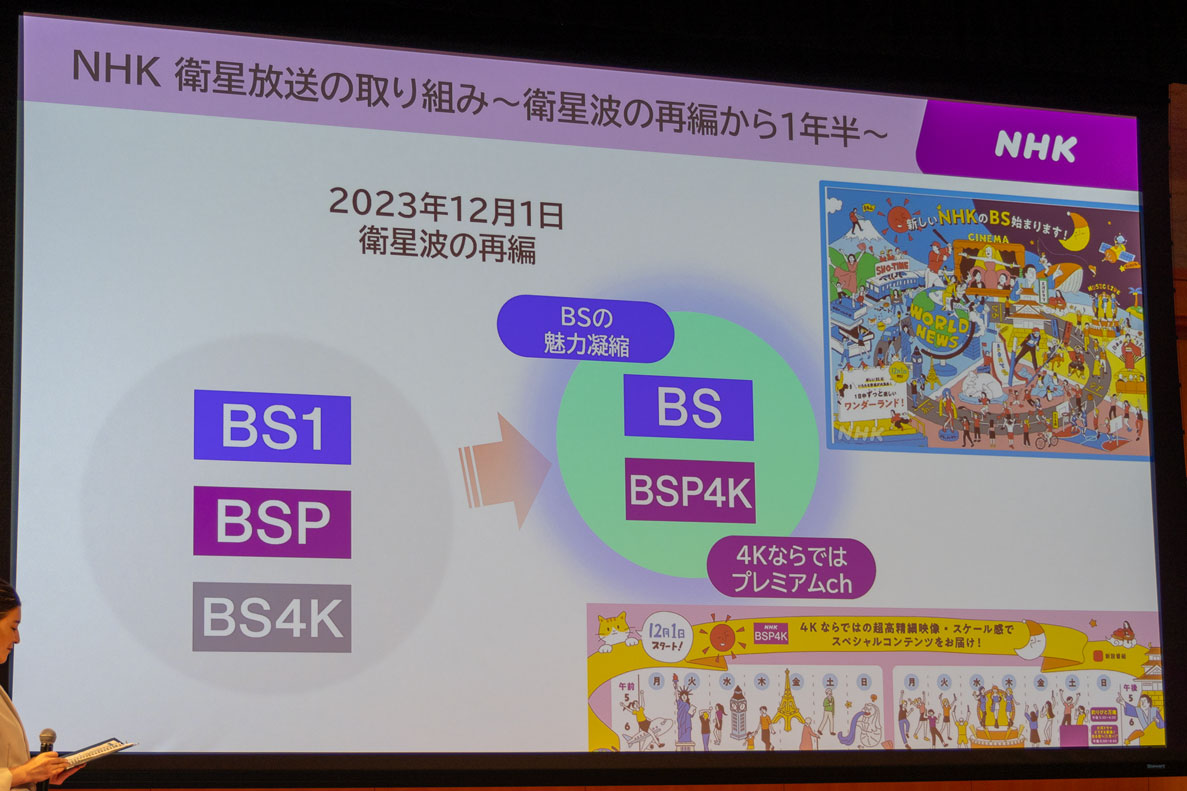 司会の星カオル氏と、NHK コンテンツ戦略局 下要氏(右)