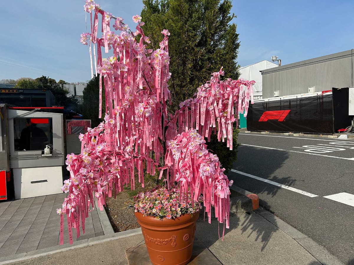 映画にも登場したF1日本GPの桜オブジェ(画像は2024年大会のもの)<br><span class="fnt-70">(C)Tomohiro Yoshita</span>
