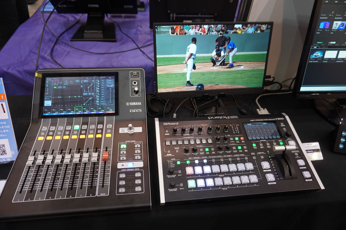 「Vｰ80HD」と「DM3」が連携するデモを展示