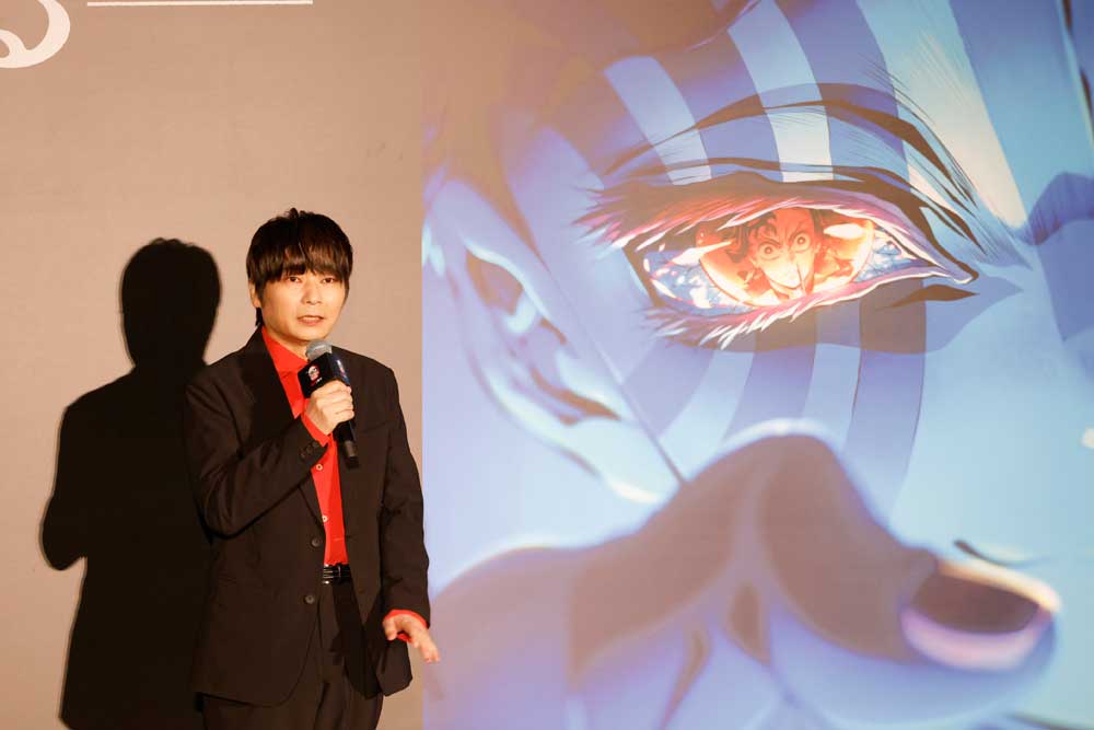 猗窩座役の石田彰<br><span class="fnt-70">(C)吾峠呼世晴／集英社・アニプレックス・ufotable</span>