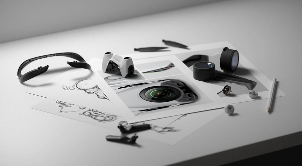 AntigravityのWebサイトには、ドローンの一部と思われる写真やイラスト、パーツなどが掲載されている