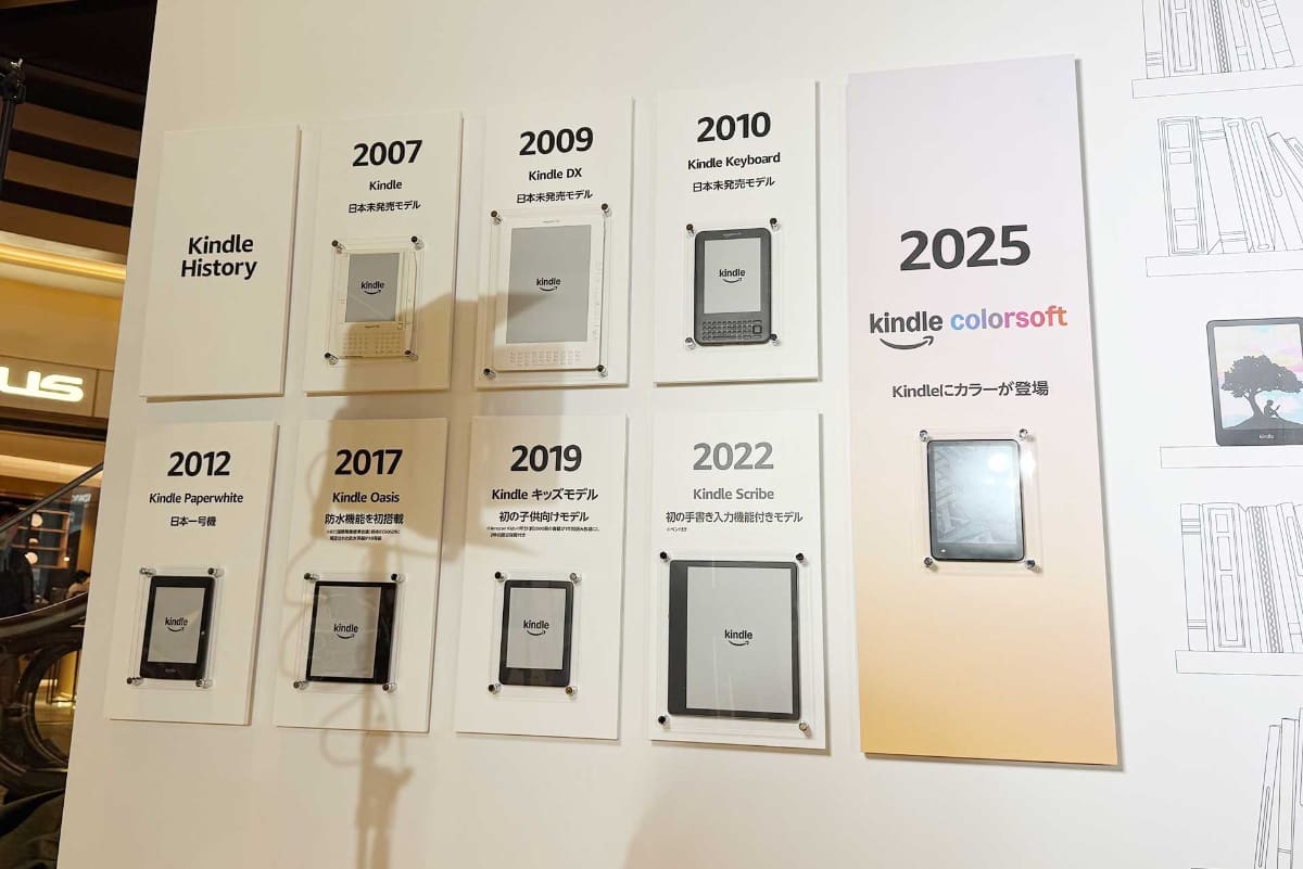 日本未発売モデルも含む歴代Kindleデバイス