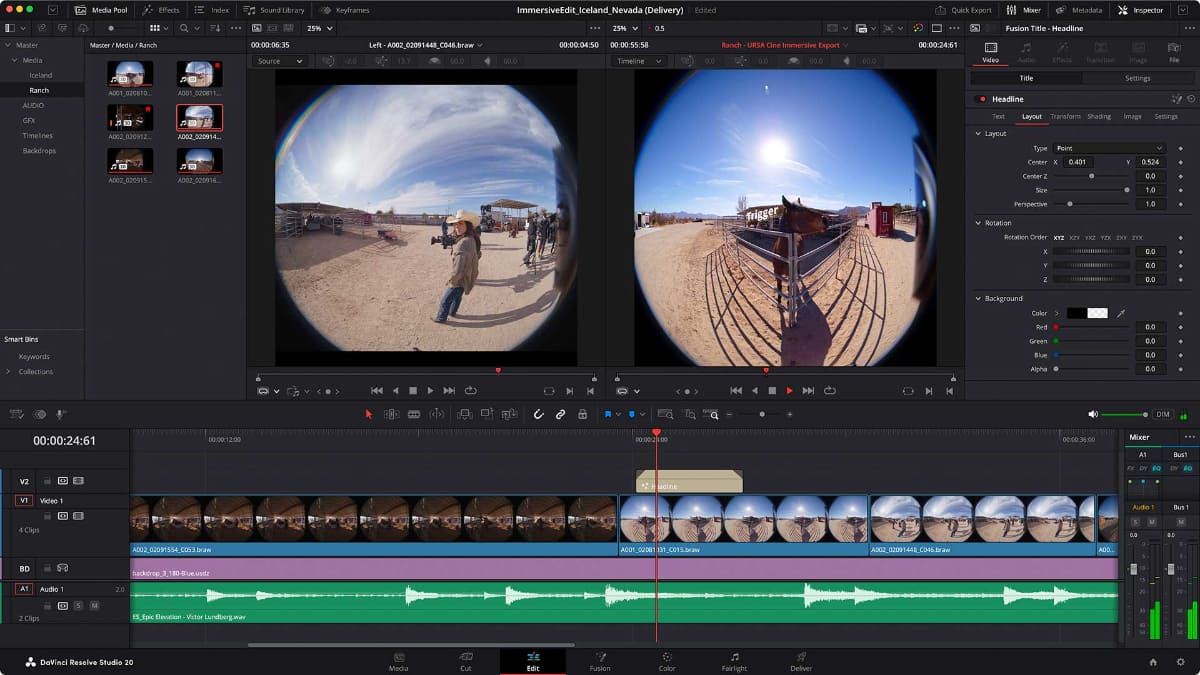 macOS版でApple Immersive Videoの編集に対応した「DaVinci Resolve 20.1」