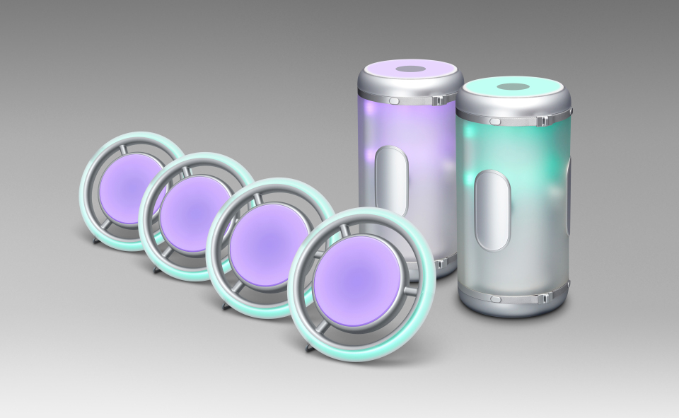 左からハンドルドラム、ハグドラム