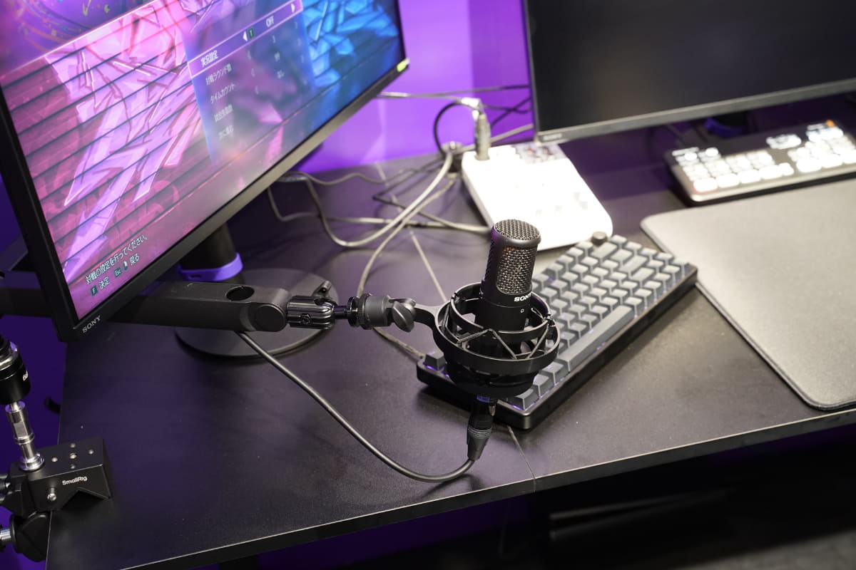 ゲーム配信を体験できるコーナーもある