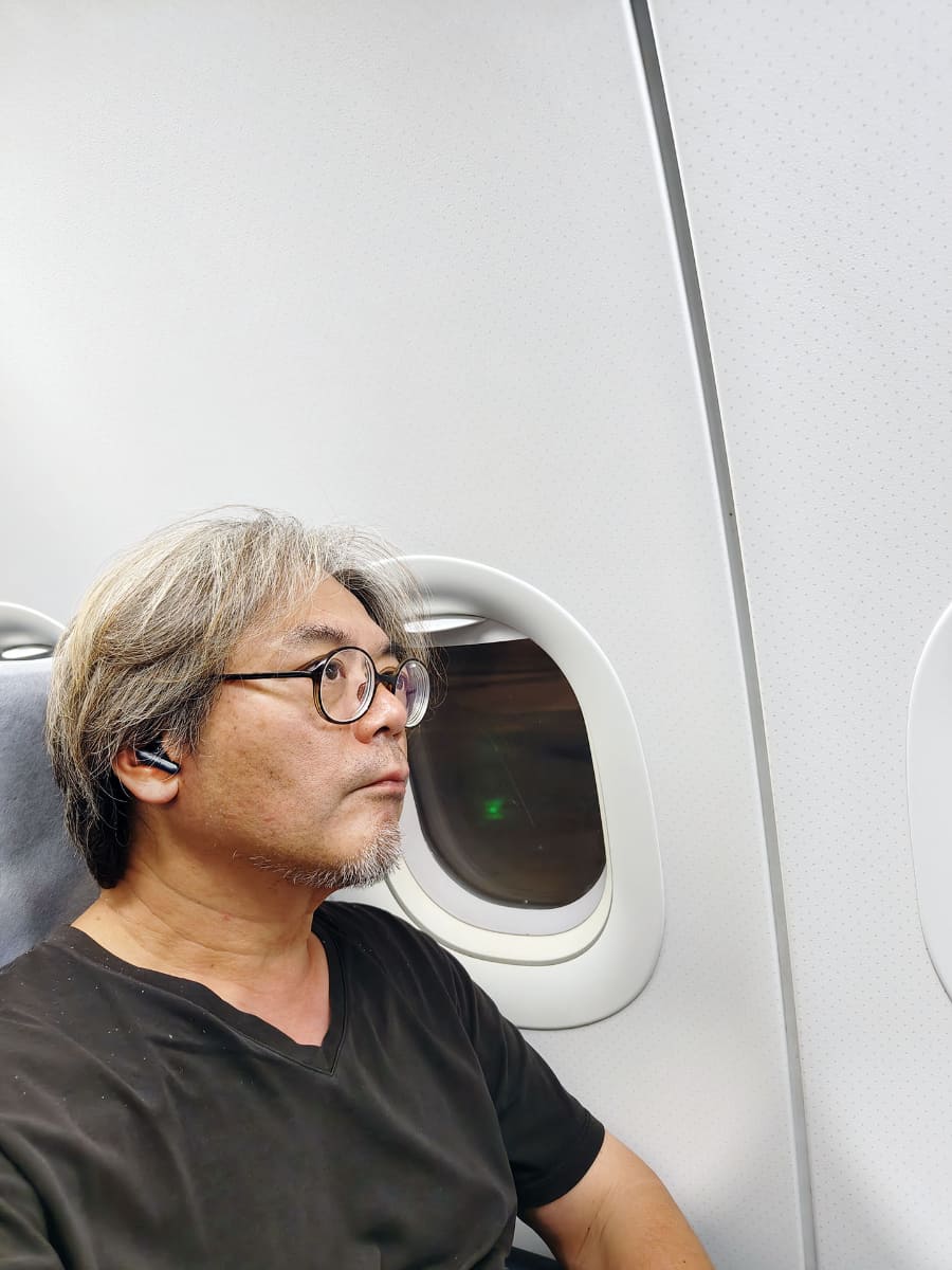 飛行機の中でANCを試す