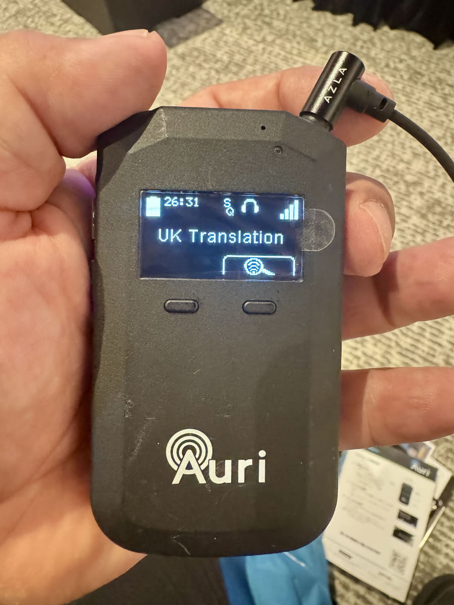 Auriの受信機の画面