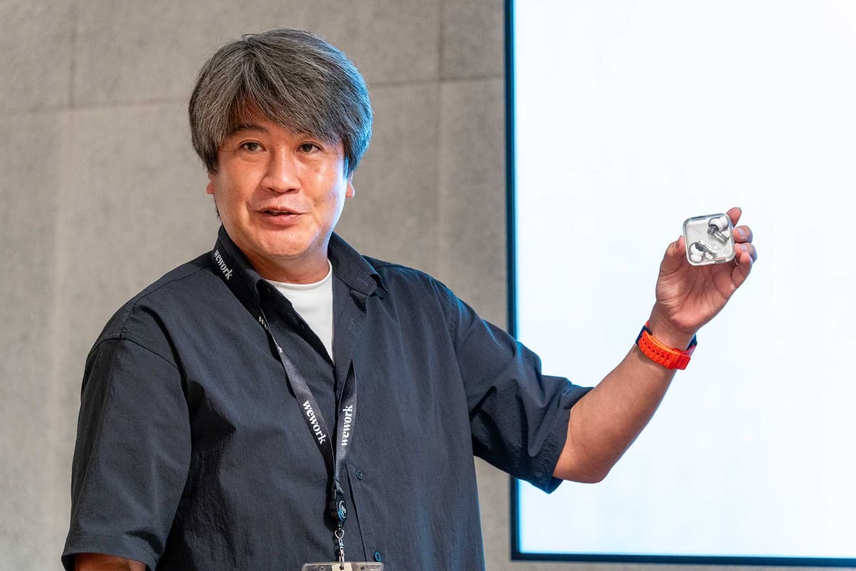 「Ear (3)」を紹介するNothing Japanマネージングディレクターの黒住吉郎氏
