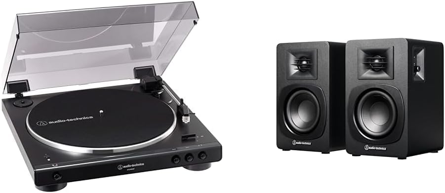 レコードプレーヤー「AT-LP60XBT グロスブラック」とスピーカー「AT-SP3X」セット