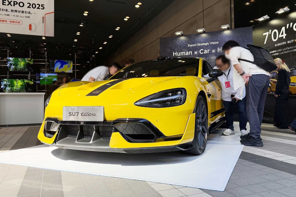 日本初展示となる高性能EV「Xiaomi SU7 Ultra」