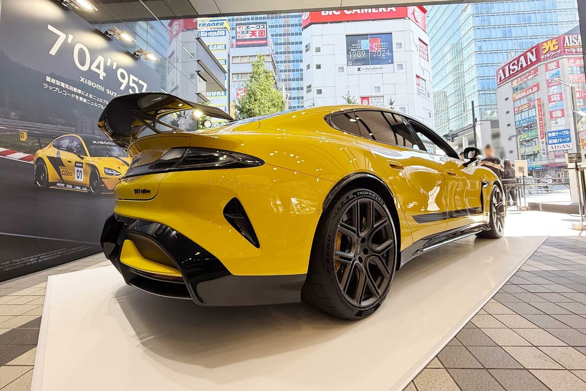 日本初展示となる高性能EV「Xiaomi SU7 Ultra」