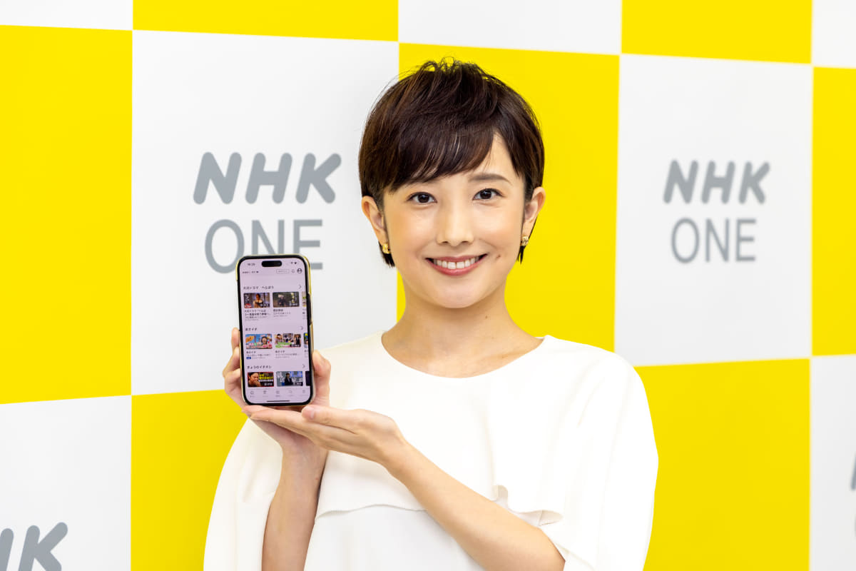 体験会に登壇した、NHK アナウンス室の林田理沙アナウンサー