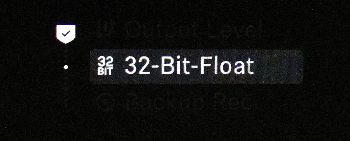 ファームアップで32bitフロート録音が使えるようになった