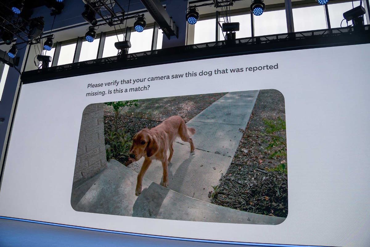 アメリカで提供予定の「Search Party」。ペットの犬の捜索を、近所でRingを持っている家庭にお願いできる