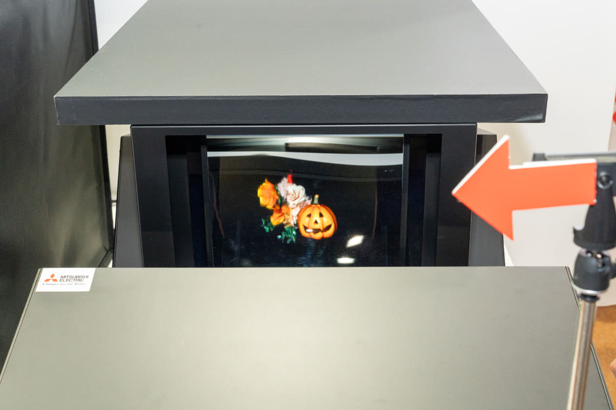 写真だとわかりにくいが立体映像