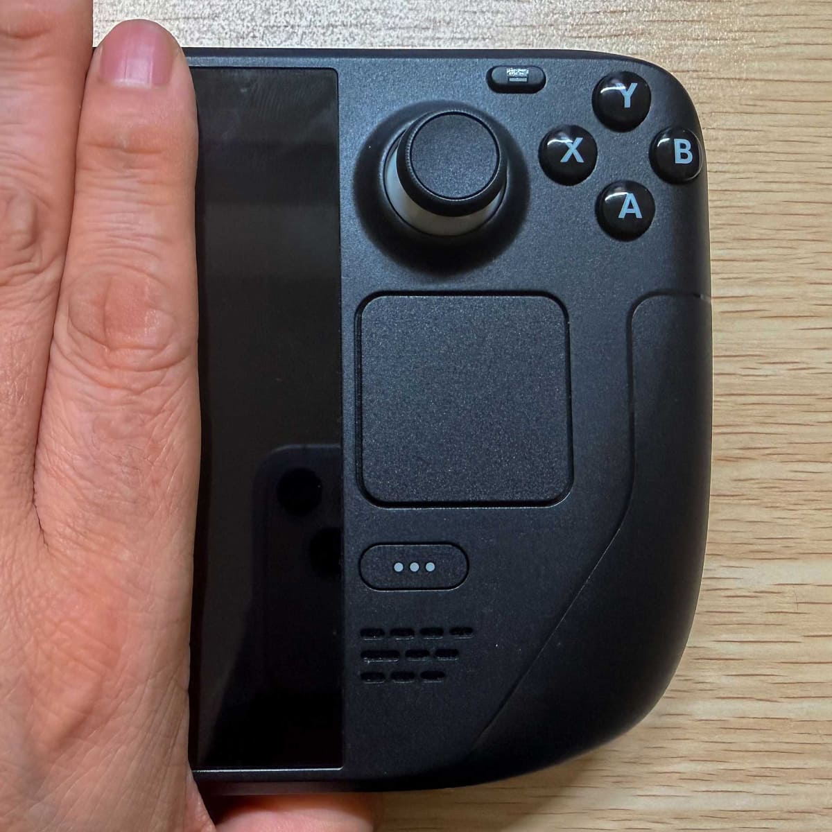 Steam Deckのコントローラ部にはタッチパッドがある