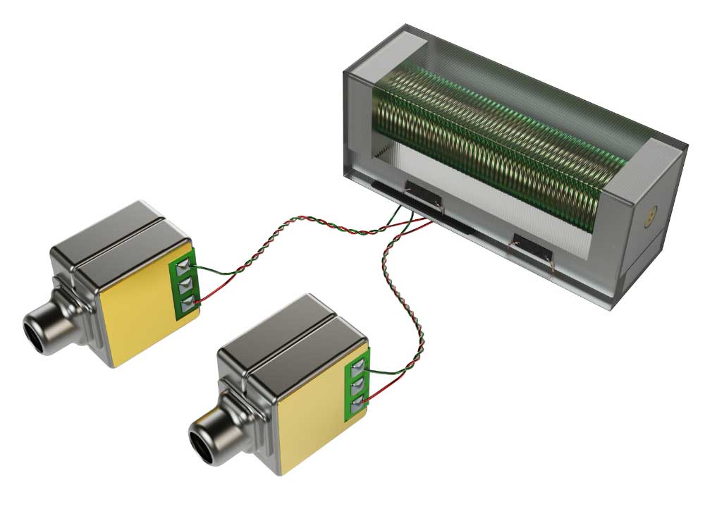 高域～超高域用に、Sonion製超薄型帯電ダイアフラムEST(静電)×4基