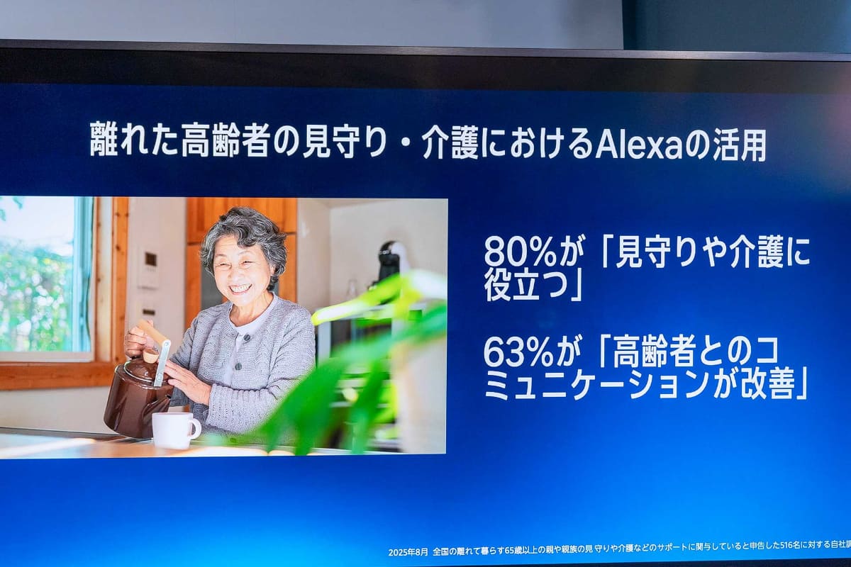 Alexaの家庭内での利用ケースなども紹介された