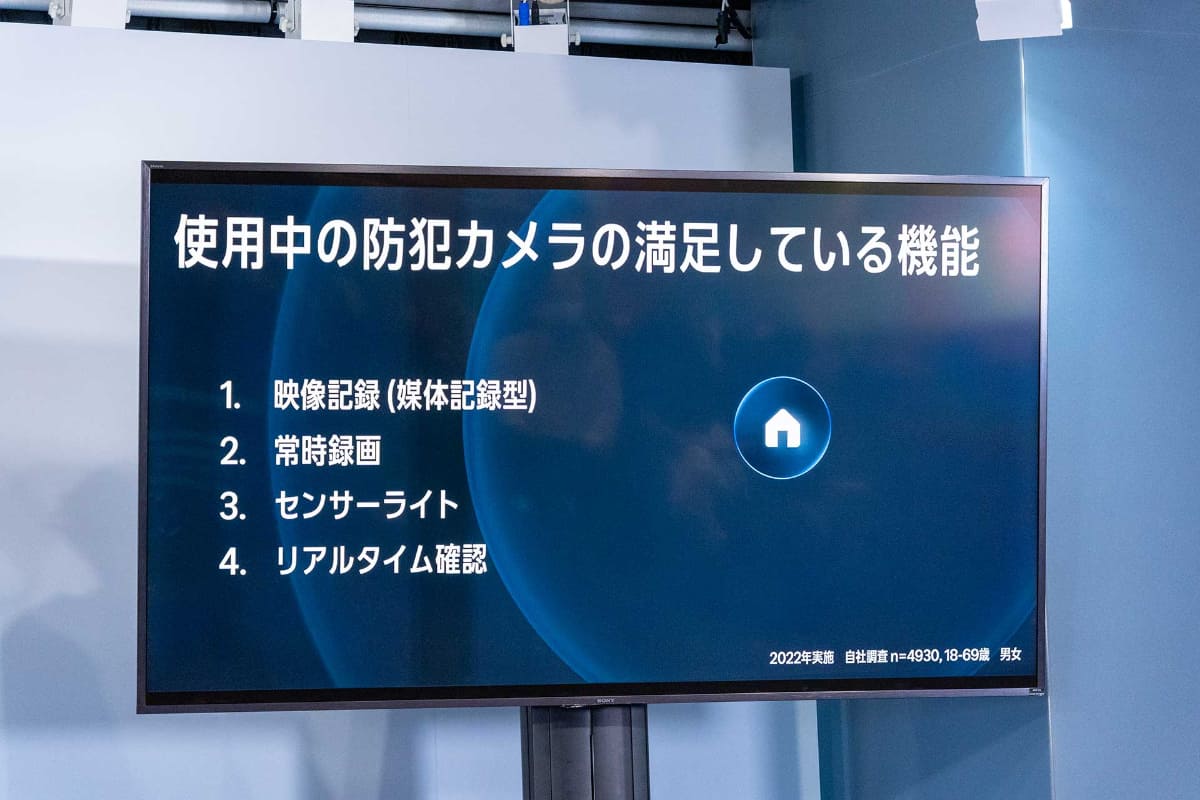 日本では「センサーライト」に対する要望が世界に比べても高いとのこと