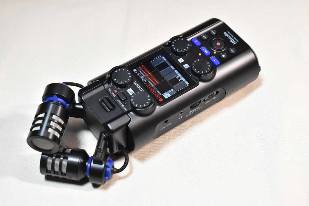19.4mm大口径XYステレオマイクを搭載した、ZOOMレコーダー「H5studio」