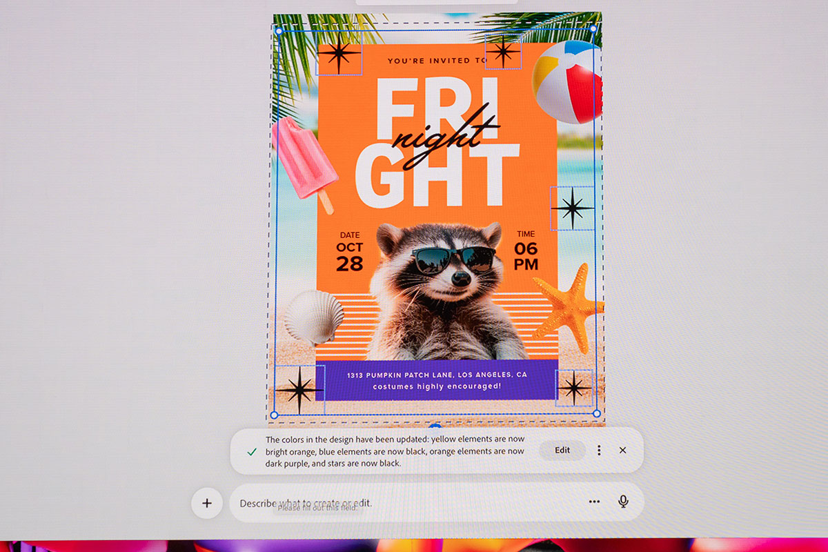 Adobe Expressの編集もプロンプトから