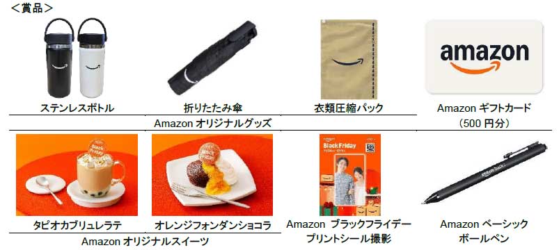 豪華賞品が当たる抽選会も実施。ステンレスボトルやAmazonギフトカードなどが当たる