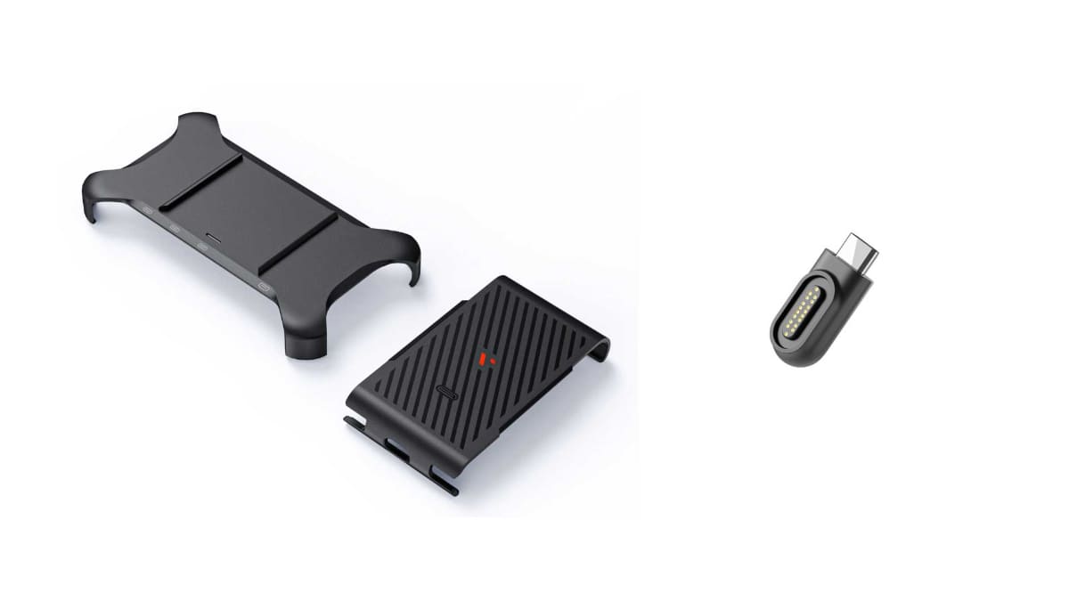 左が「Nintendo Switch 2用 モバイルドックカバー」。右はVITURE Proネックバンドとの組み合わせに使用するアダプター