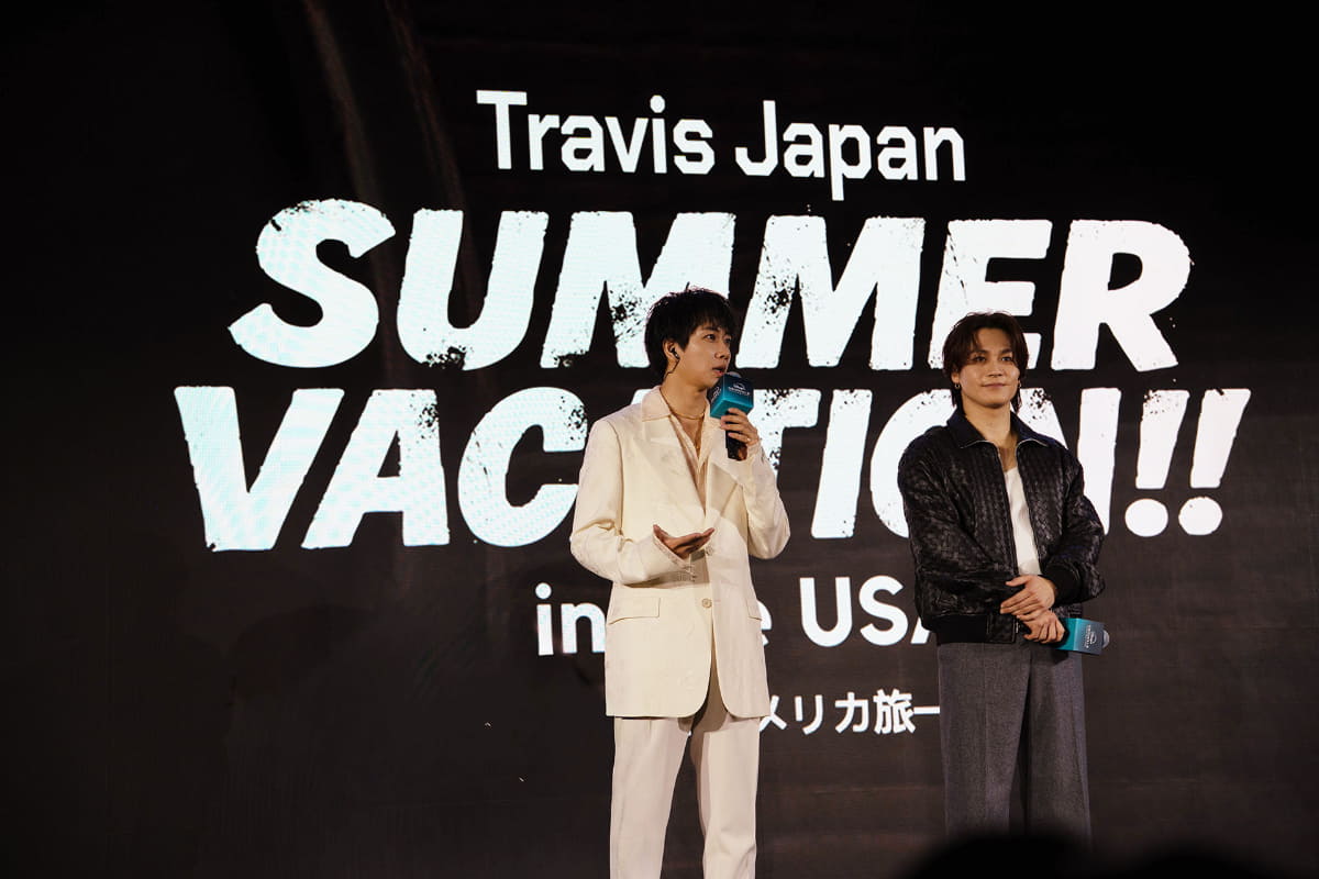 Travis Japanによる旅番組『Travis Japan Summer Vacation!! ―7人のアメリカ旅―』の発表にも大きな歓声が