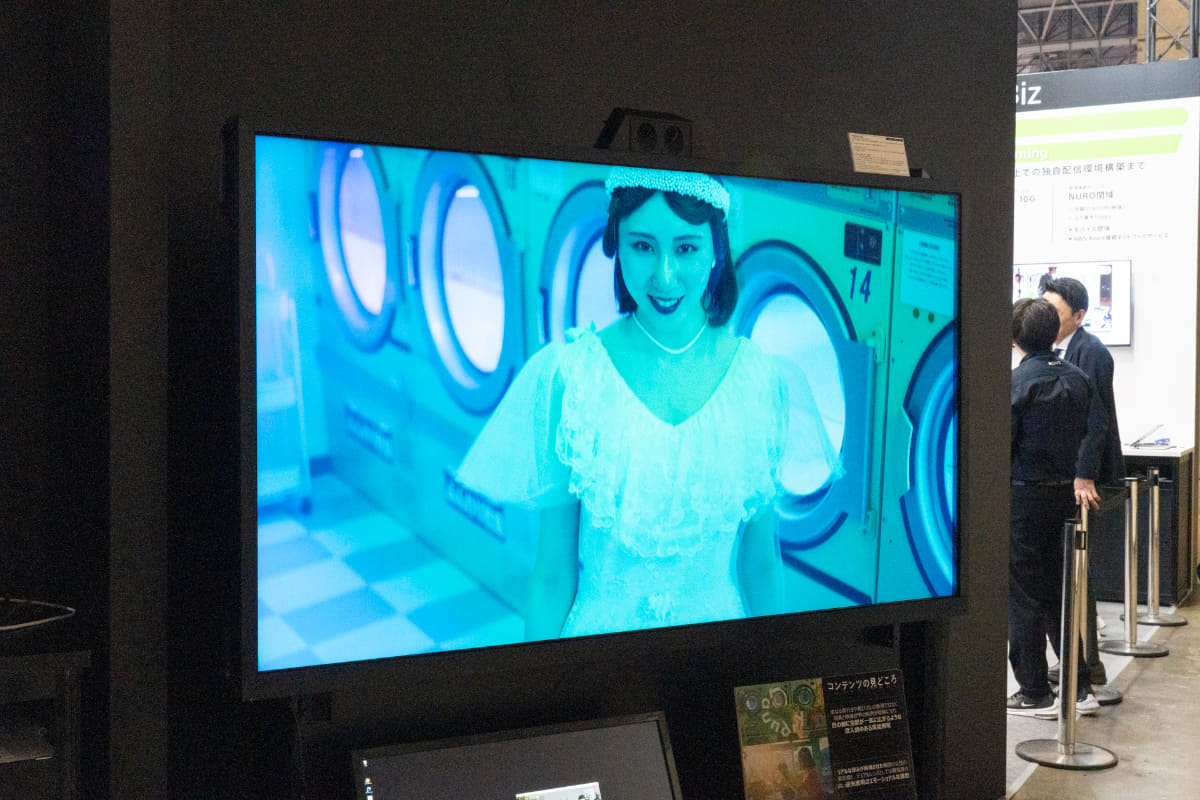 参考出展の75型空間再現ディスプレイ