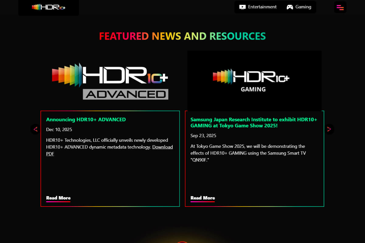 HDR10+ Technologies, LLCのページより