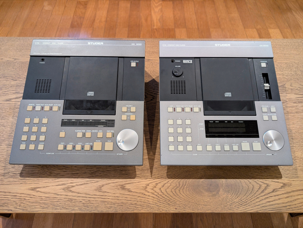 令和の時代にSTUDER A730(左)とD730 Mark2(右)を比較試聴する日が来るとは
