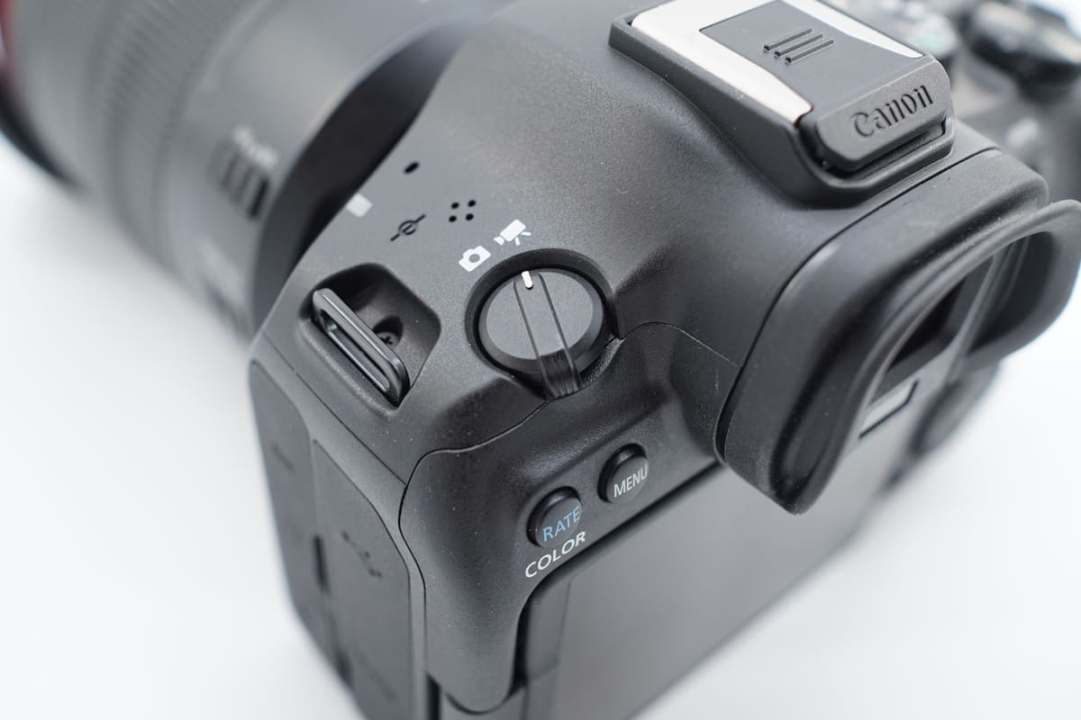 動画静止画切り替えは左肩