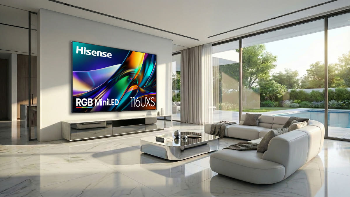 “RGB MiniLED evo”搭載の116型液晶テレビ「116UXS」