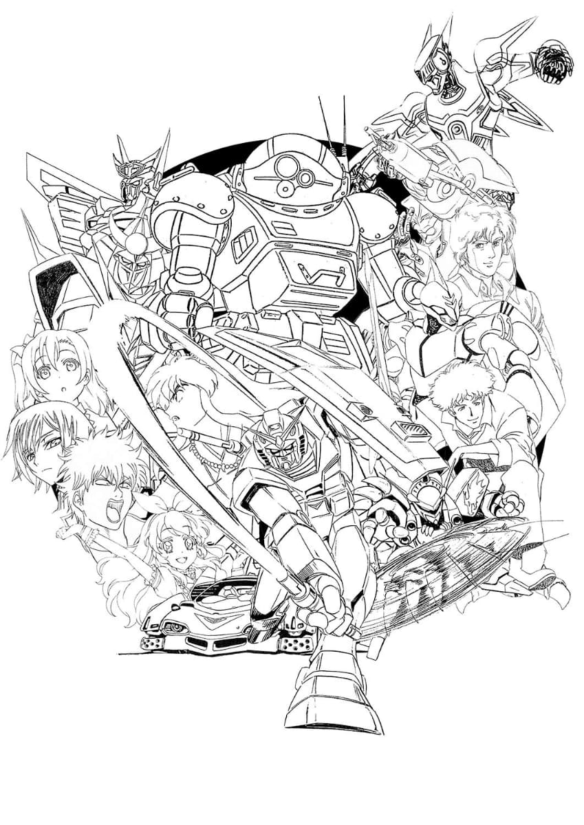 「サンライズ50周年」ティザービジュアル<Br><span class="fnt-70">© 創通・サンライズ © サンライズ © 北条司／コアミックス・読売テレビ・サンライズ © サンライズ・Ｒ ©SUNRISE © 高橋留美子／小学館・読売テレビ・サンライズ 2000 © 空知英秋／集英社・テレビ東京・電通・BNP ・アニプレックス © SUNRISE/PROJECT L -GEASS Character Design ©2006 -2017 CLAMP ・ST ©BNP/T&B PARTNERS © BNP/BANDAI, DENTSU, TV TOKYO ©2013 プロジェクトラブライブ！</span>