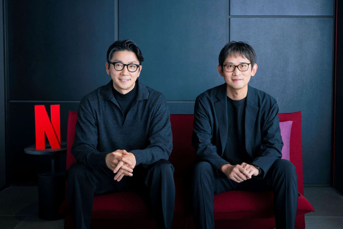 Netflix コンテンツ部門 バイス・プレジデント 坂本和隆氏(左)と、MAPPA代表取締役社長 大塚学氏(右)