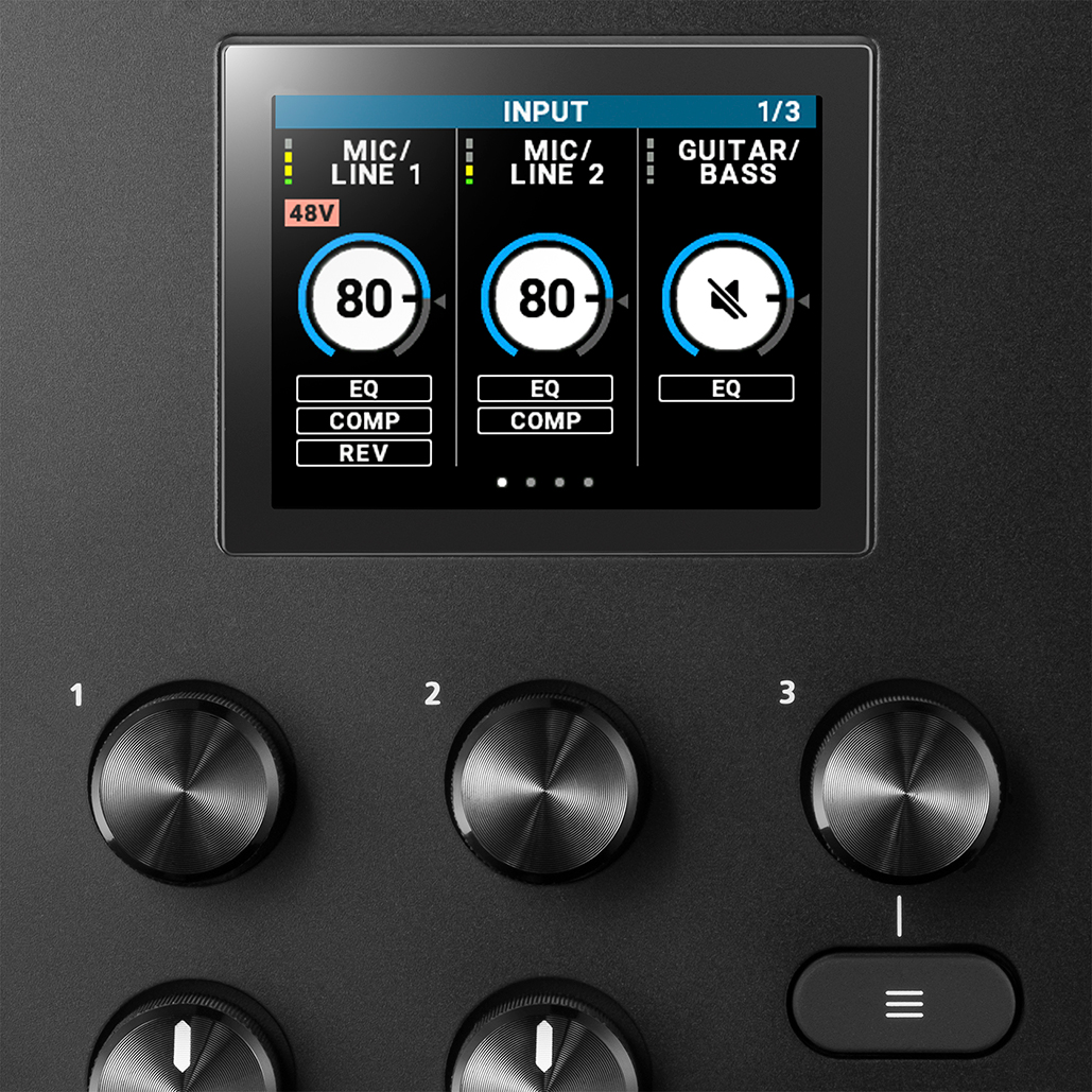 LCD画面やツマミ・ボタンで細かく調整できる