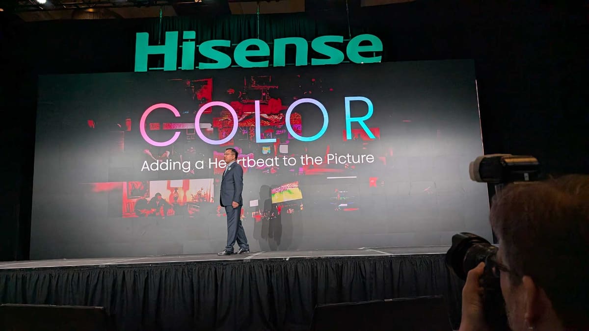 ハイセンスのプレスカンファレンスでは、色について大きく取り上げられた