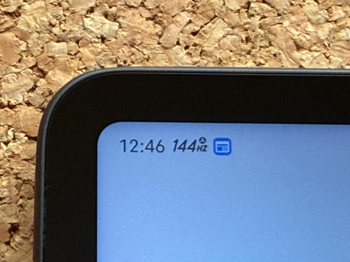 フレームレートは最大144Hz