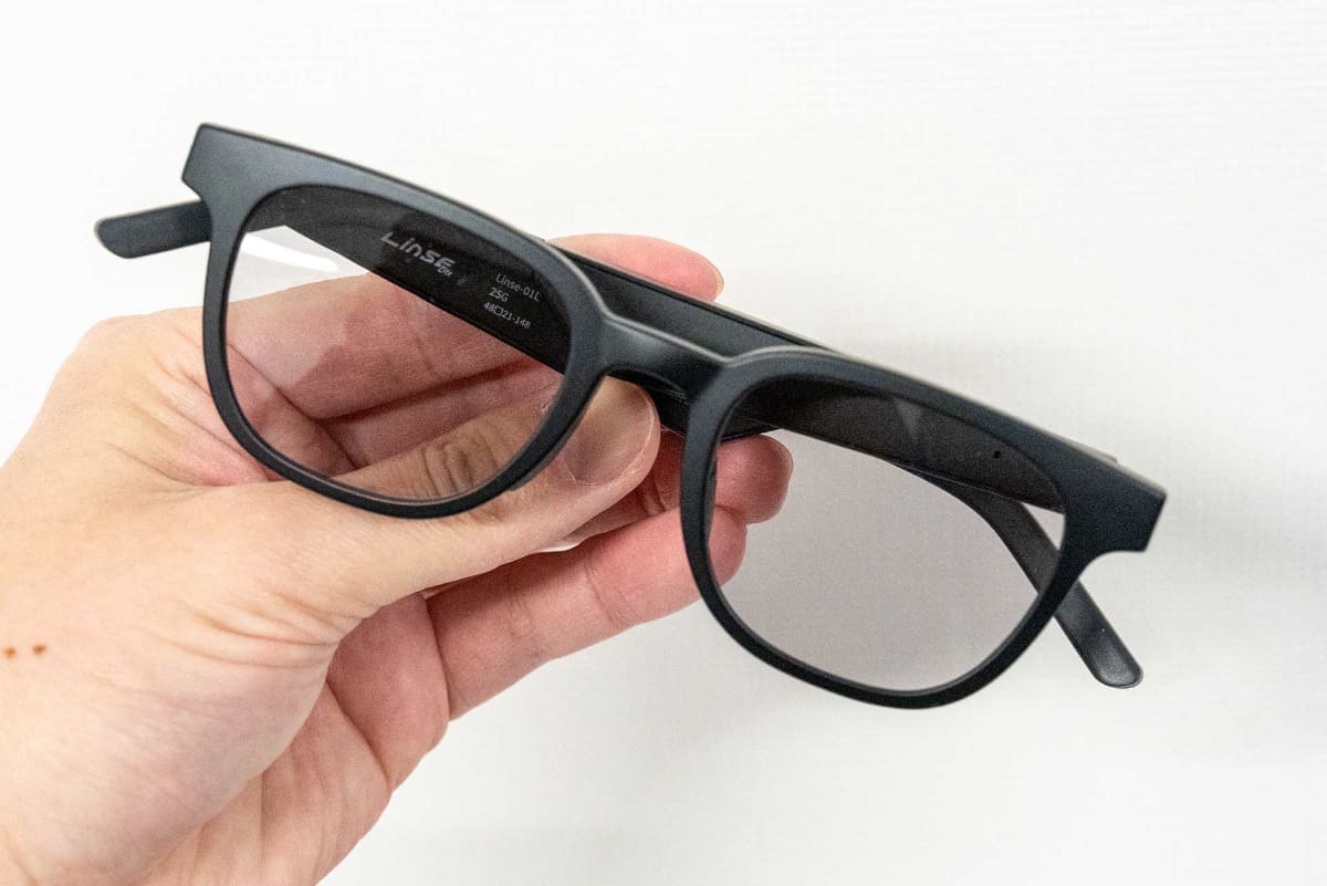 カメラ非搭載のオーディオグラス「Linse Lite」
