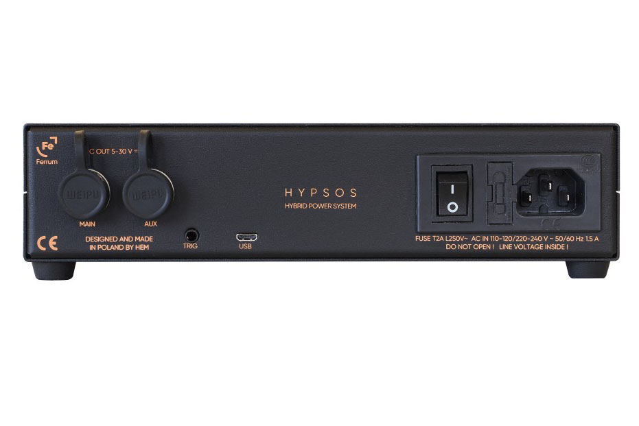 背面。左に2系統の出力がある