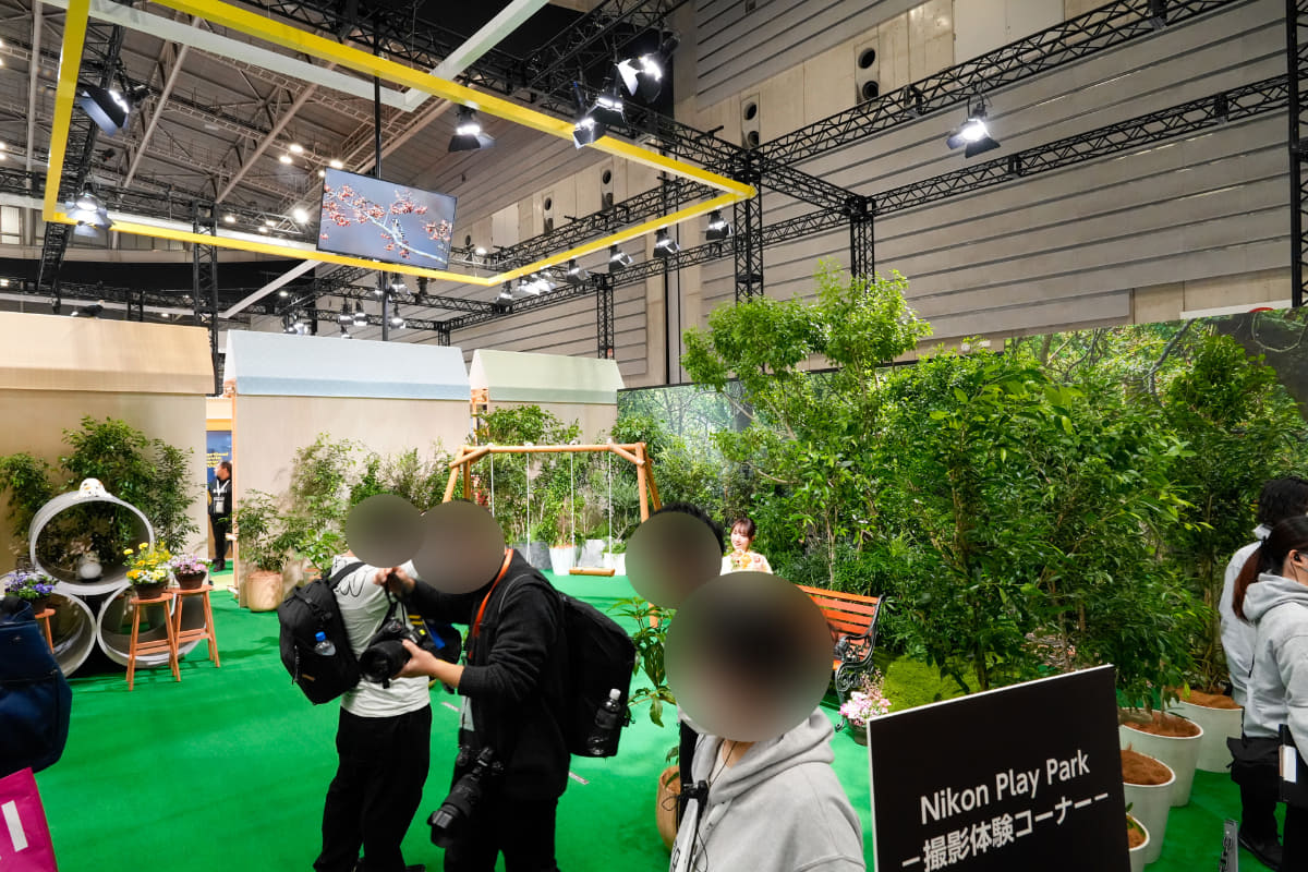 撮影体験コーナーの様子