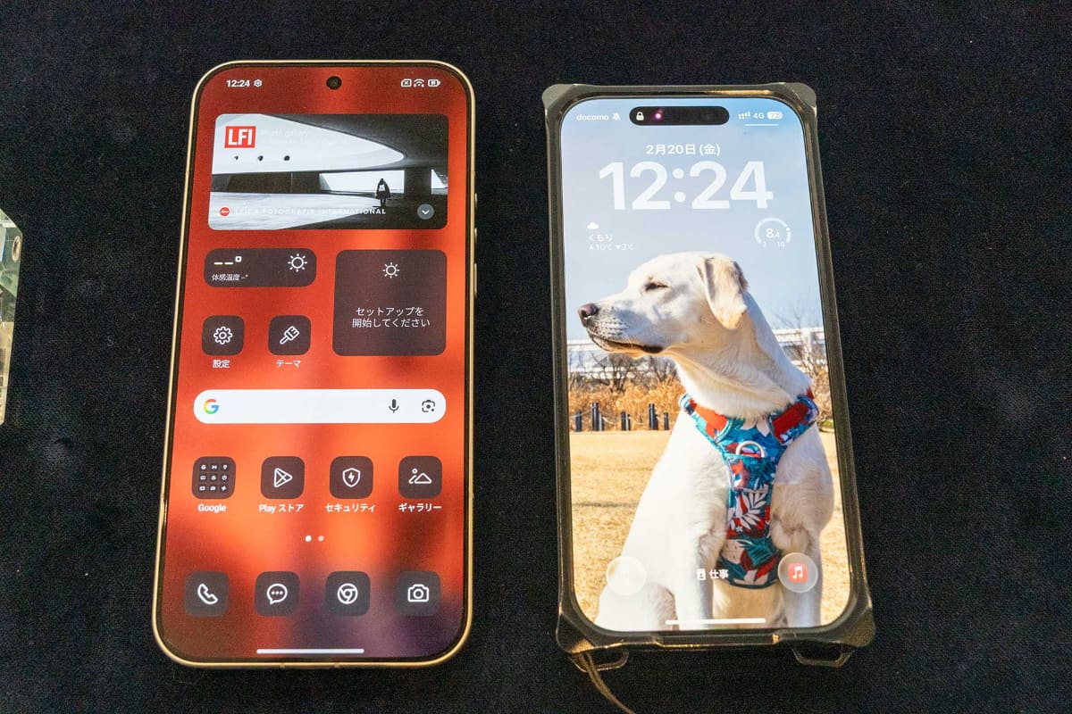 iPhone 16 Pro(右)と並べたところ